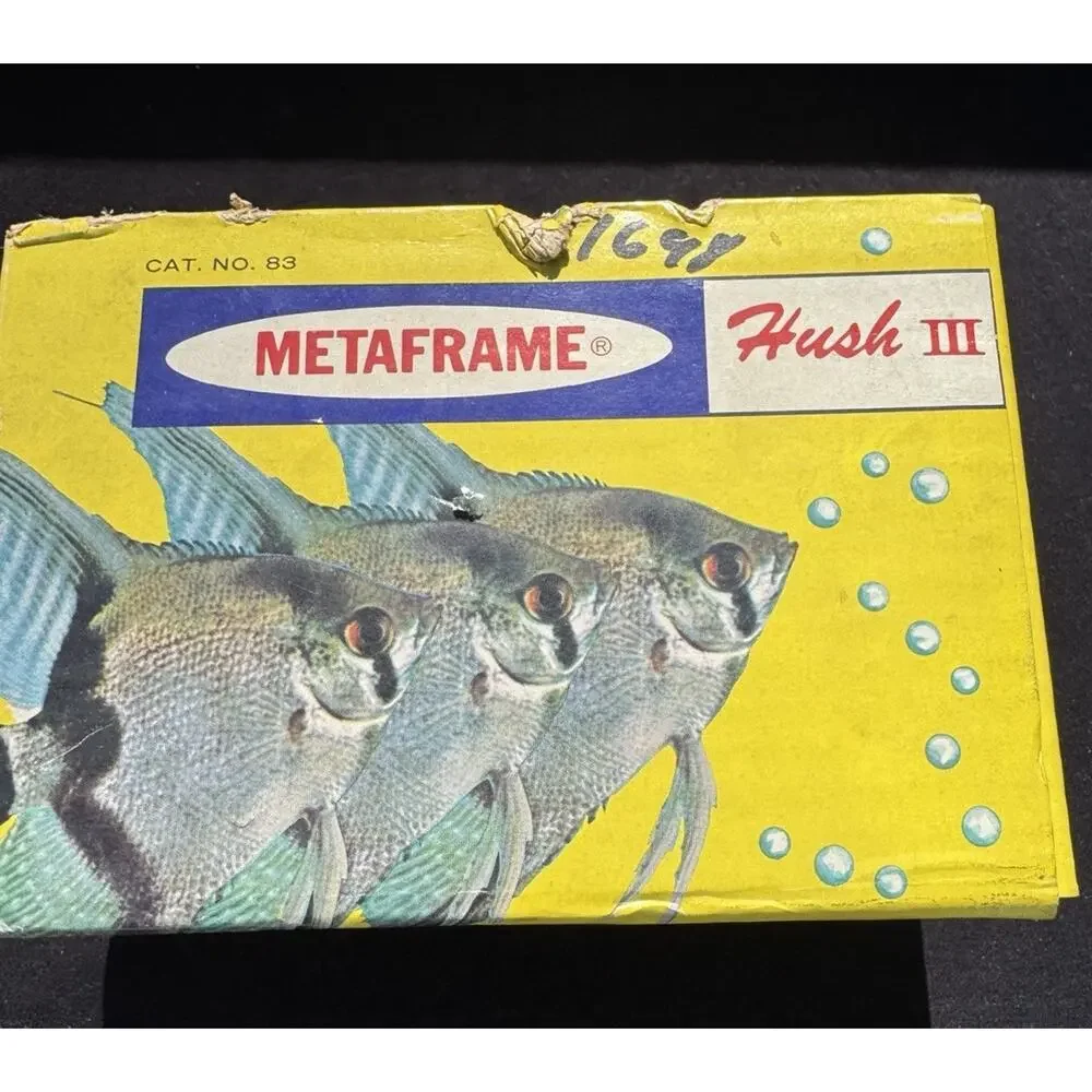 New Vintage Metaframe Hush III Aquarium Air Pump Original Box & Manual Works To9